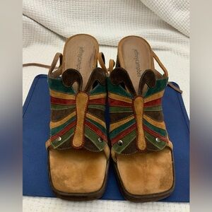 Jeffrey Campbell Colorful Suede Monarch Platform Sandals